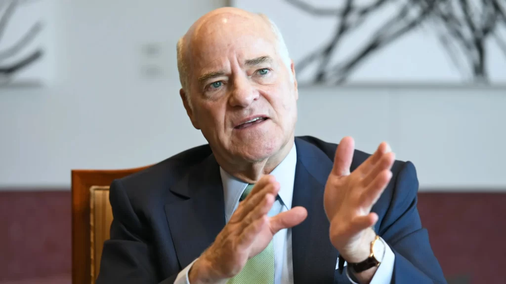 Henry Kravis, co-chairman and co-CEO of private equity firm KKR, has made a recent push on technology, media and telecommunications investments. (Photo by Shihoko Nakaoka)