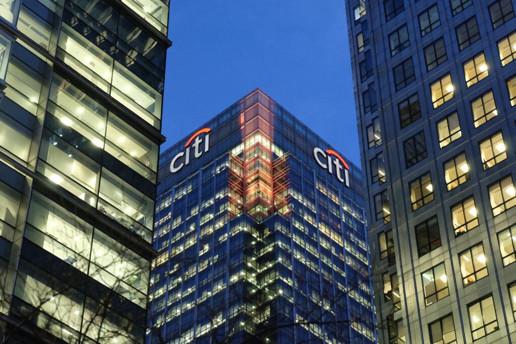 Citigroup HQ in Canary Wharf London. Photo: Getty Images