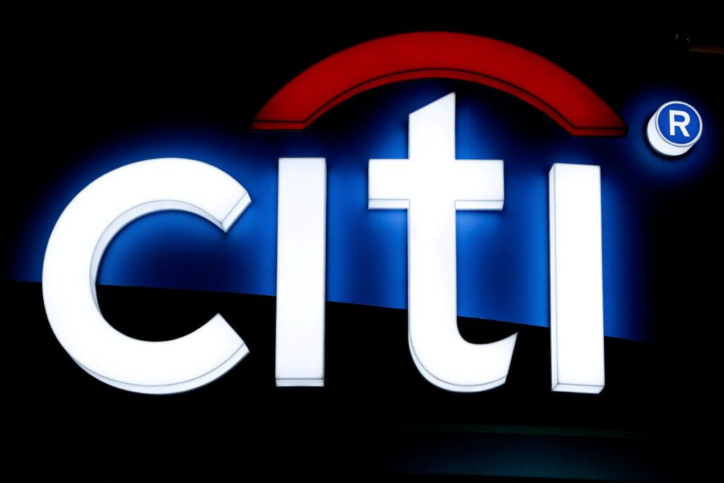 The logo of Citigroup bank is pictured at an exhibition hall in Bangkok, Thailand. Photo: Getty Images