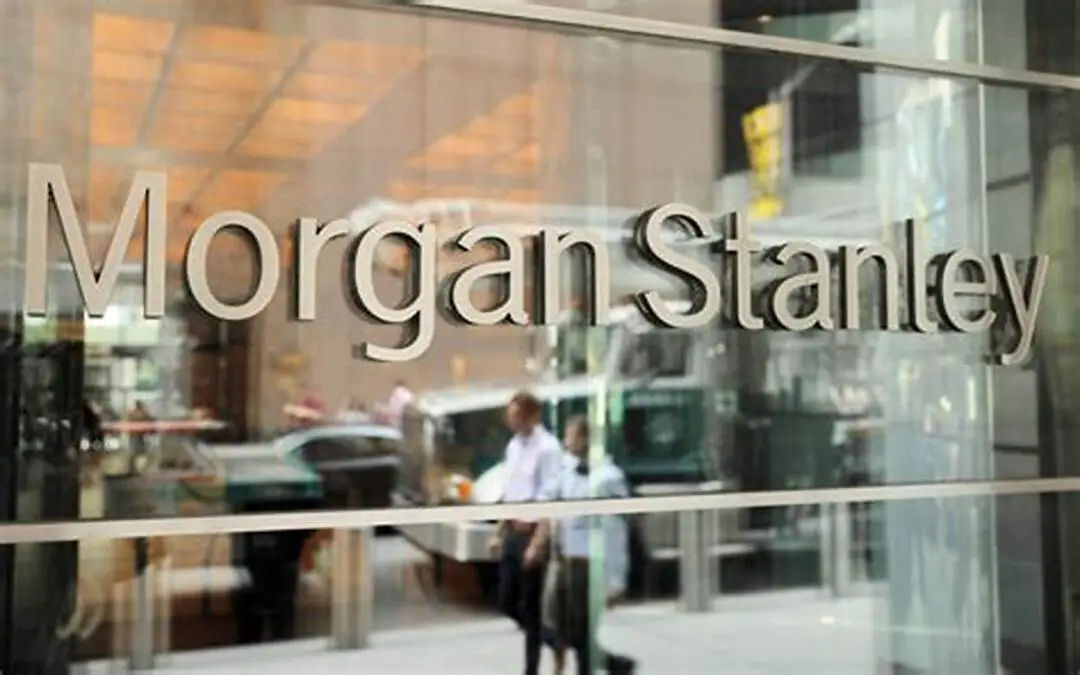 The iconic Morgan Stanley sign representing the appointment of Jed Finn as head of wealth-management overseeing $4.8 trillion in assets. PHOTO: ALP/Shutterstock/Peinsights
