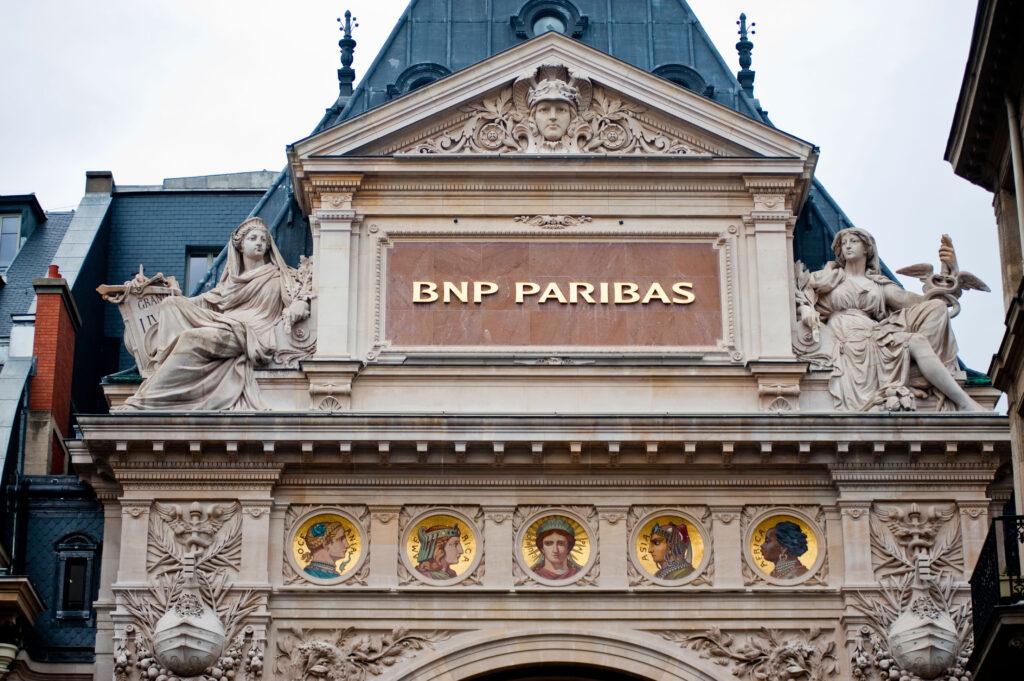 Paris, France, Economic Institutions, Architectural Detail , BNP Paribas Bank Building. Photo: Shutterstock