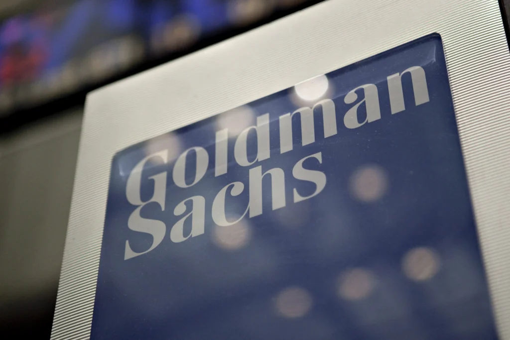 Goldman Sachs signage at the New York Stock Exchange. PHOTO: Daniel Acker/Getty Images/Bloomberg