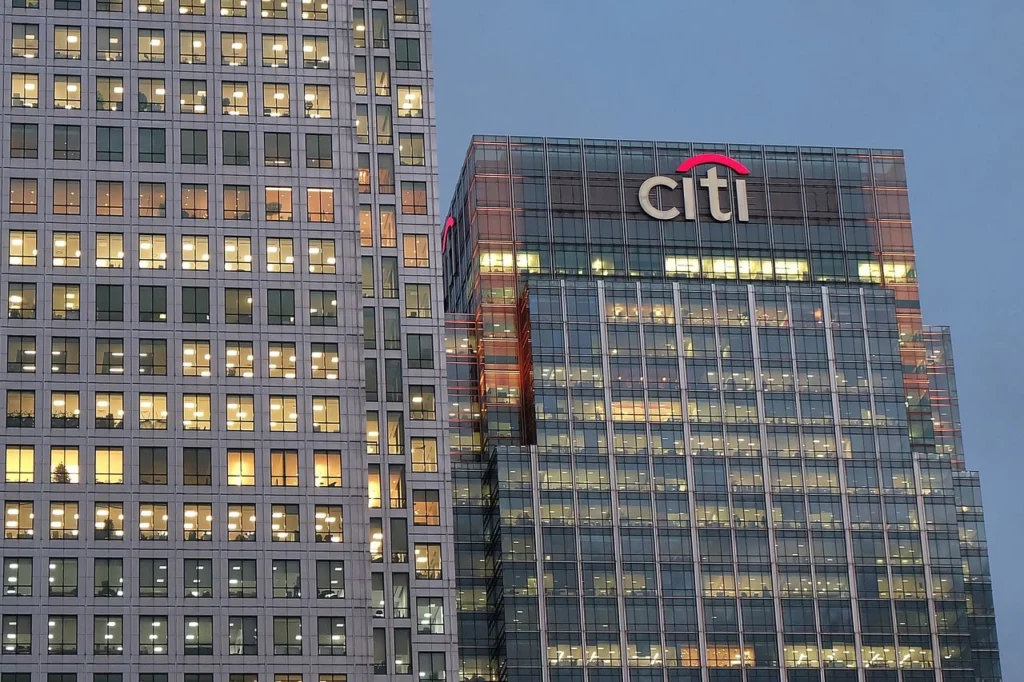Citigroup Office Stands Tall as the bank faces repercussions after closing its public finance division. PHOTO: IM Dyson/Getty Images