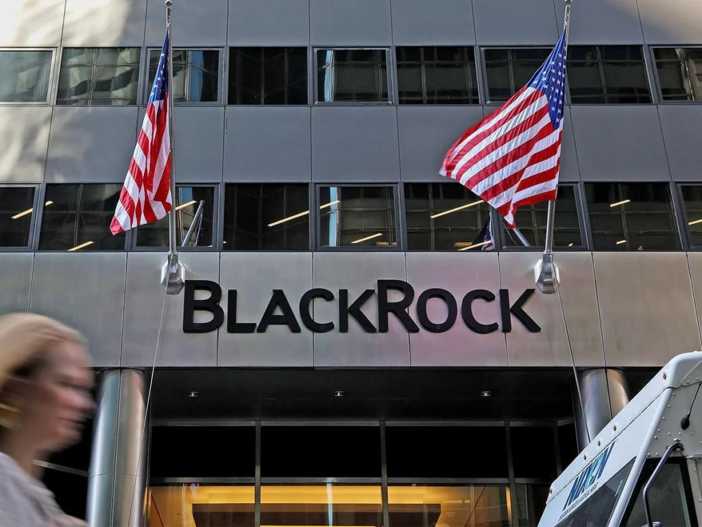 A pedestrian walks past BlackRock headquarters in New York. PHOTO: Bess Adler/Bloomberg