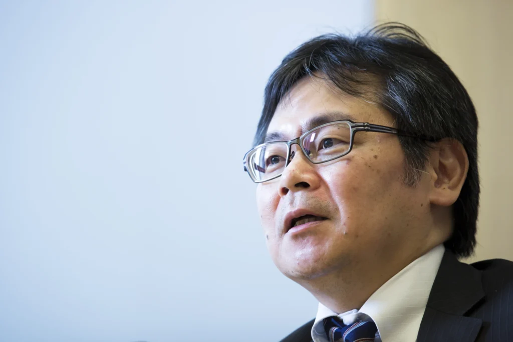 Naohiko Baba, chief Japan economist at Goldman Sachs Group Inc., speaks during an interview in Tokyo on Wednesday. PHOTO: Bloomberg
