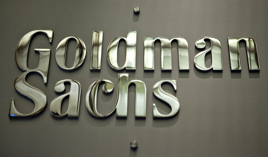 A Goldman Sachs Group Inc. logo hangs on the floor of the New York Stock Exchange in New York, U.S., on Wednesday, May 19, 2010. Photo: Getty Images