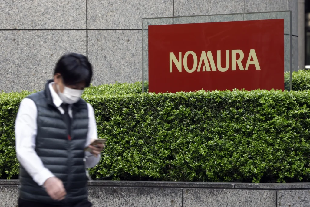 Nomura signage outside its headquarters in Tokyo, Japan. PHOTO: Kiyoshi Ota/Bloomberg/Getty Images